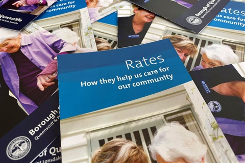 Rates brochures stacked on top of each other