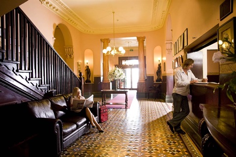 Inside the Vue Grand hotel