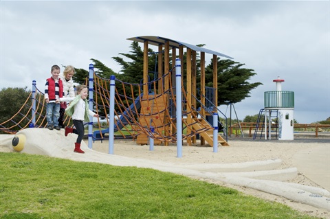 Children playing in playground at Queenscliff