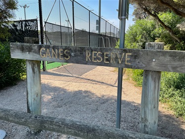 Ganes Reserve signage