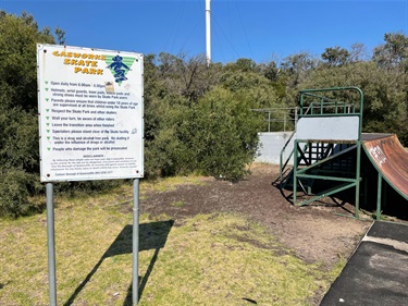 Gasworks Skate Park signage