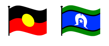 Aboriginal and Torres Strait Islander flags side by side