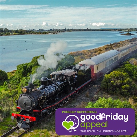 Bellarine Railway Good Friday Appeal train trips to support Royal Children's Hospital Appeal 2025