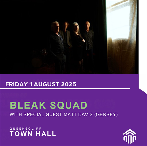 Bleak Squad with guest Matt Davis at Queenscliff Town Hall 1 August 2025