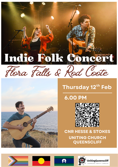 Flora Falls and Rod Coote 12 February 2026 Uniting Church Queenscliff
