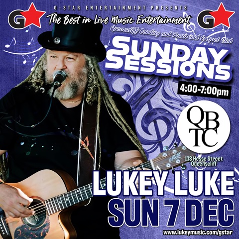 Sunday Sessions at QBTC present Lukey Luke, 7 December 2025, 4pm - 7pm