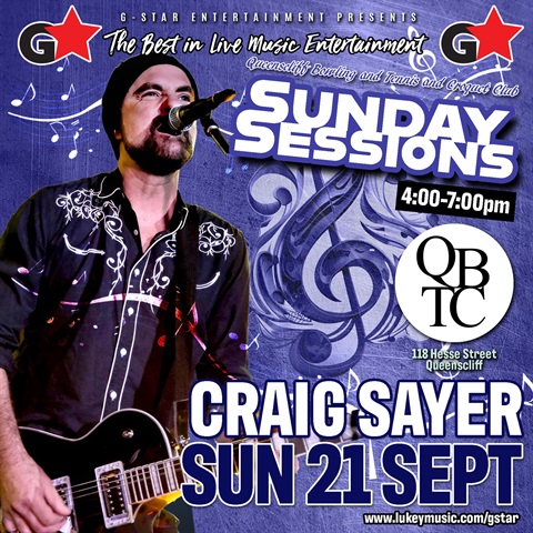 Sunday Session with Craig Sayer at Queenscliff Bowling, Tennis and Croquet Club, September 21 2025, 4-7pm