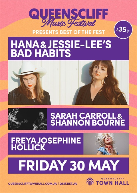 Queenscliff Music Festival 'Best of the Fest' live music series 30 May at Queenscliff Town Hall