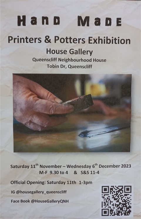 Hand Made Printers and Potters Exhibition House Gallery