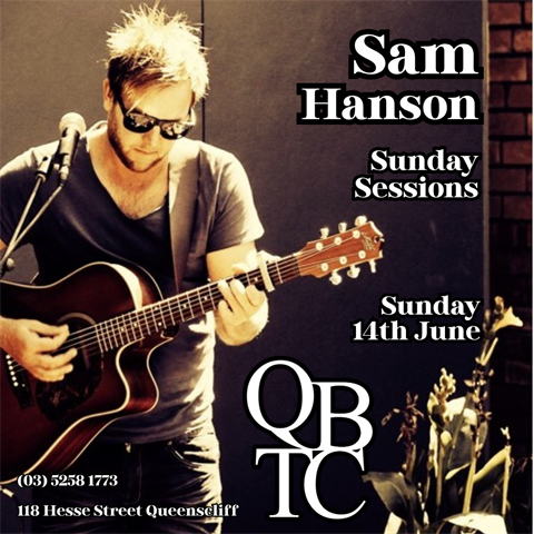 Sam Hanson live at Sunday Session QBTC Queenscliff 14 June 2026