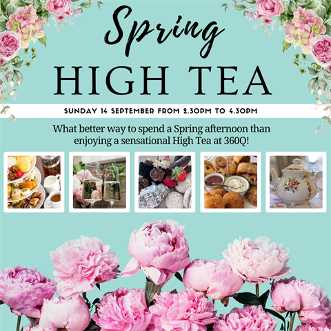 Spring High Tea at 360Q restaurant Queenscliff 14 September 2025