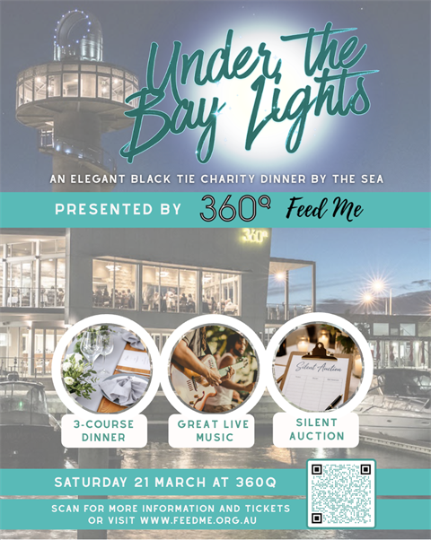 Under the Bay Lights Charity Dinner, 360Q, Queenscliff Harbour, 21 March 2026 