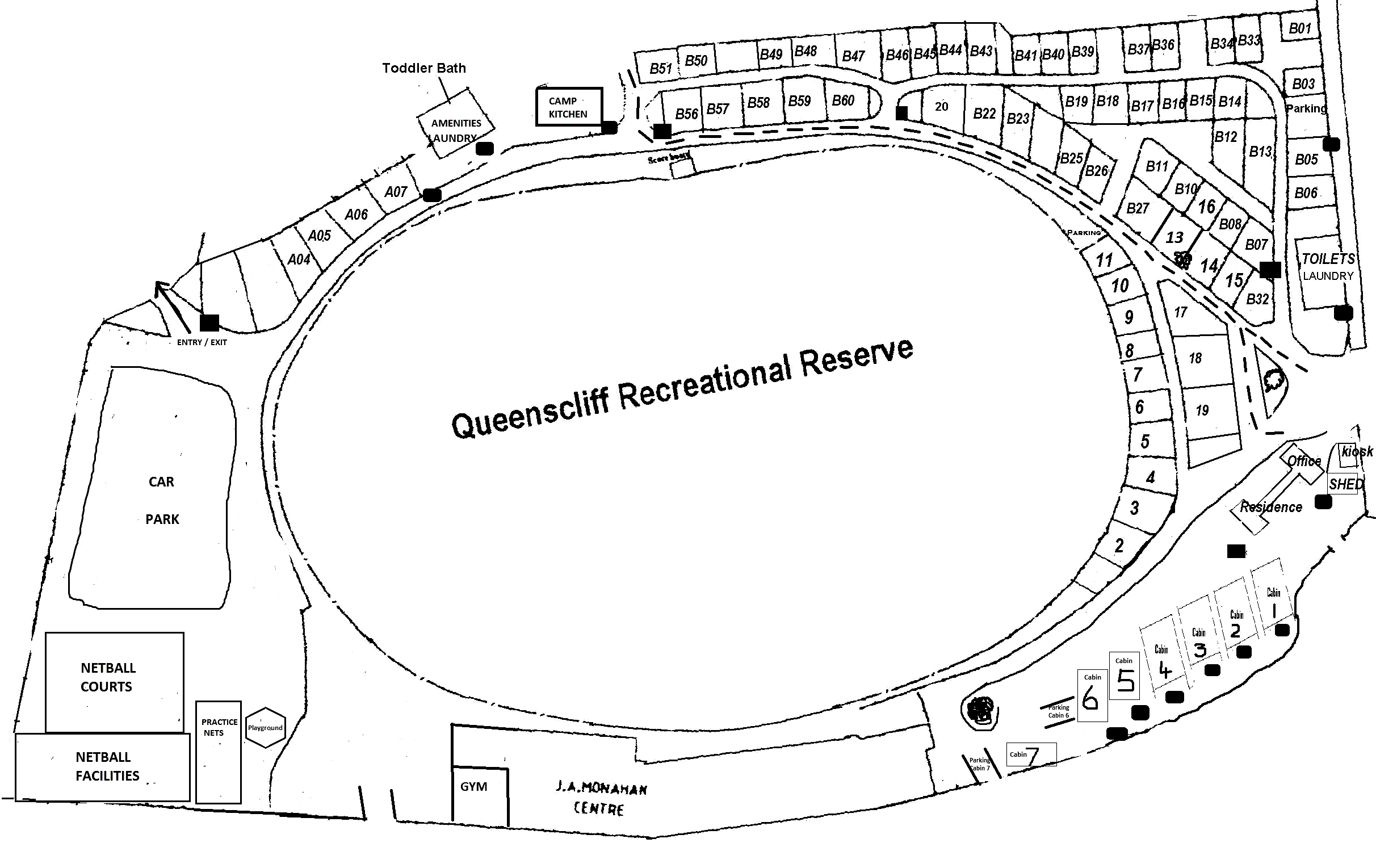 Queenscliff Recreation Reserve site map
