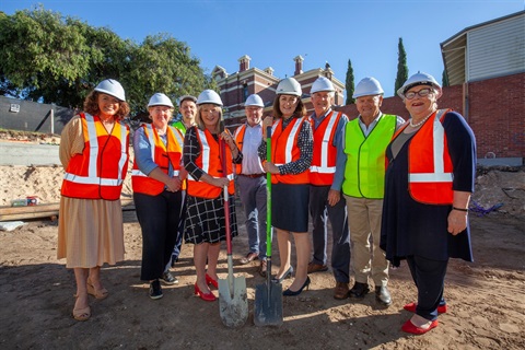 Dignitaries at the Queenscliffe Hub sod turning