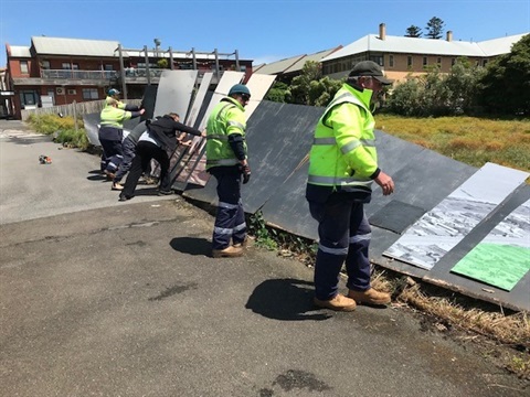 Fallen fence in Hesse Street, Queenscliff