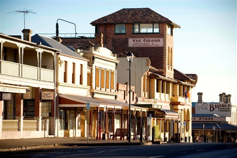 View of Hesse Street and Vue Grand